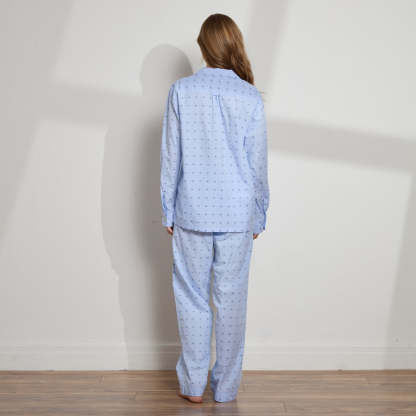 Dobby Cotton Long PJ Set