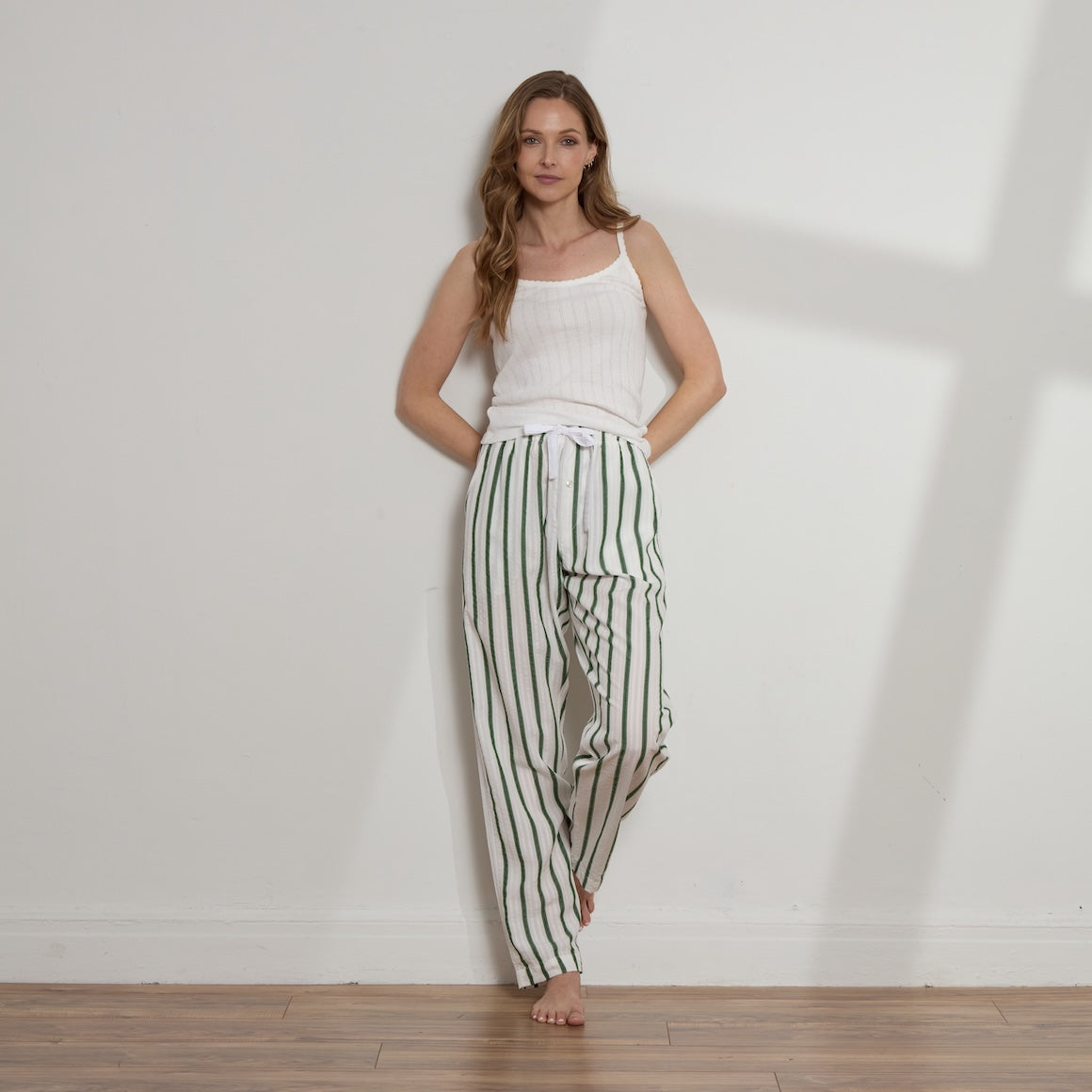 Unisex Striped Tencel™ Boyfriend Pant
