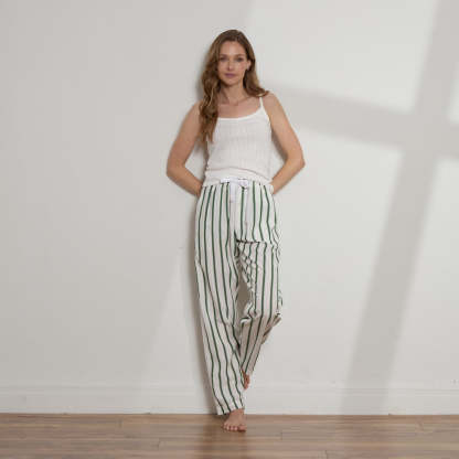 Unisex Striped Tencel™ Boyfriend Pant