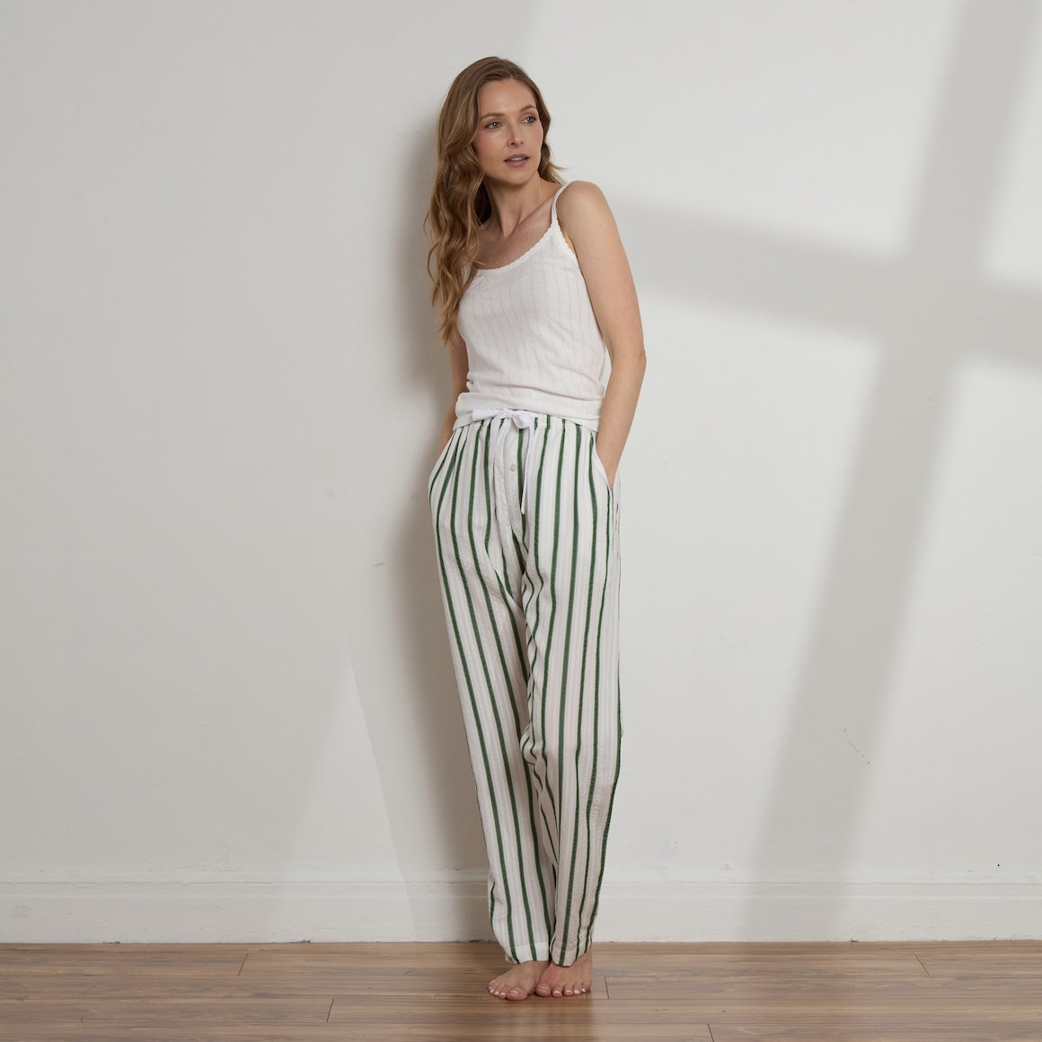 Unisex Striped Tencel™ Boyfriend Pant