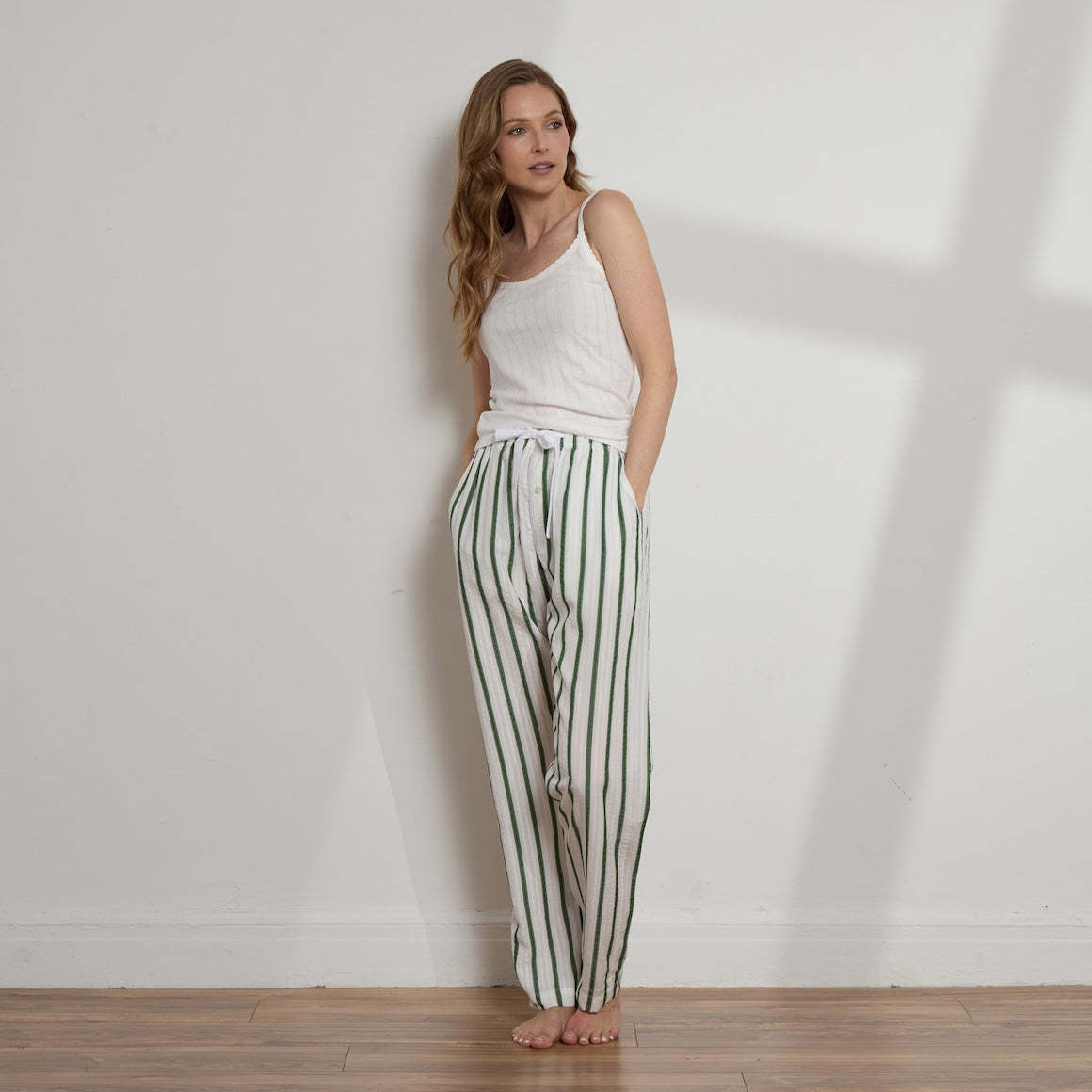 Unisex Striped Tencel™ Boyfriend Pant