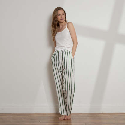 Unisex Striped Tencel™ Boyfriend Pant