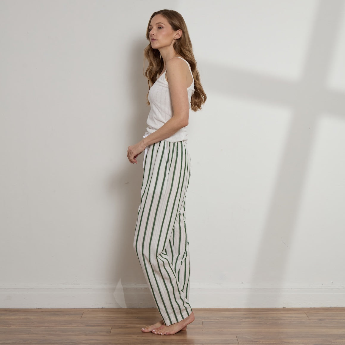 Unisex Striped Tencel™ Boyfriend Pant