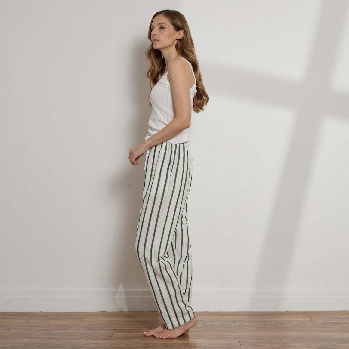 Unisex Striped Tencel™ Boyfriend Pant
