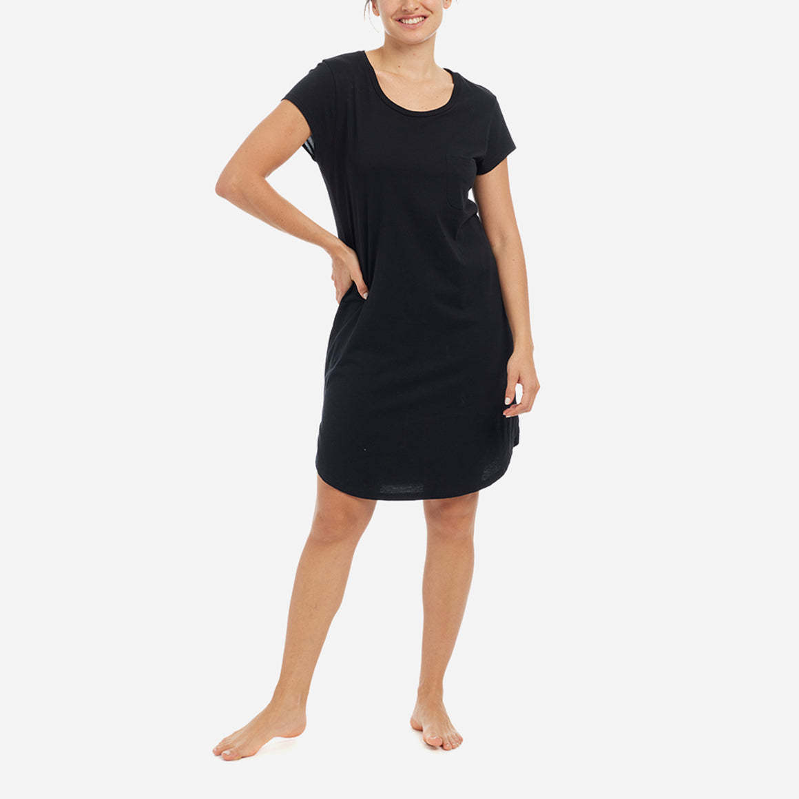 The Carissa Sleep Shirt features a classic silhouette with a modern twist. Its relaxed fit allows for ease of movement, while the tailored details and delicate trim add a touch of sophistication to your sleepwear. The longer knee-length provides coverage and comfort, making it an ideal choice for lounging around the house in style.