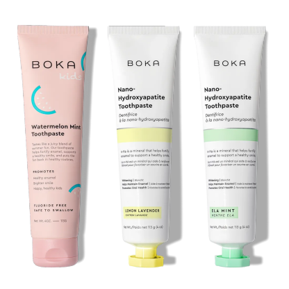 N-Ha Toothpaste Family 3 Pack: three kid-friendly flavors to encourage healthy brushing habits.