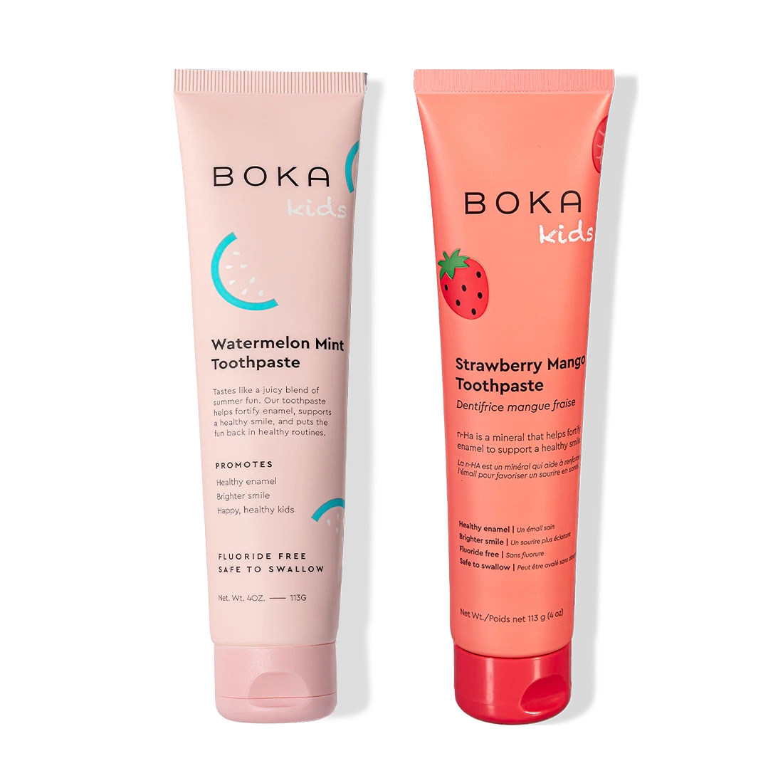 Two-pack of n-Ha Toothpaste for kids helps fortify enamel and delivers a great taste.