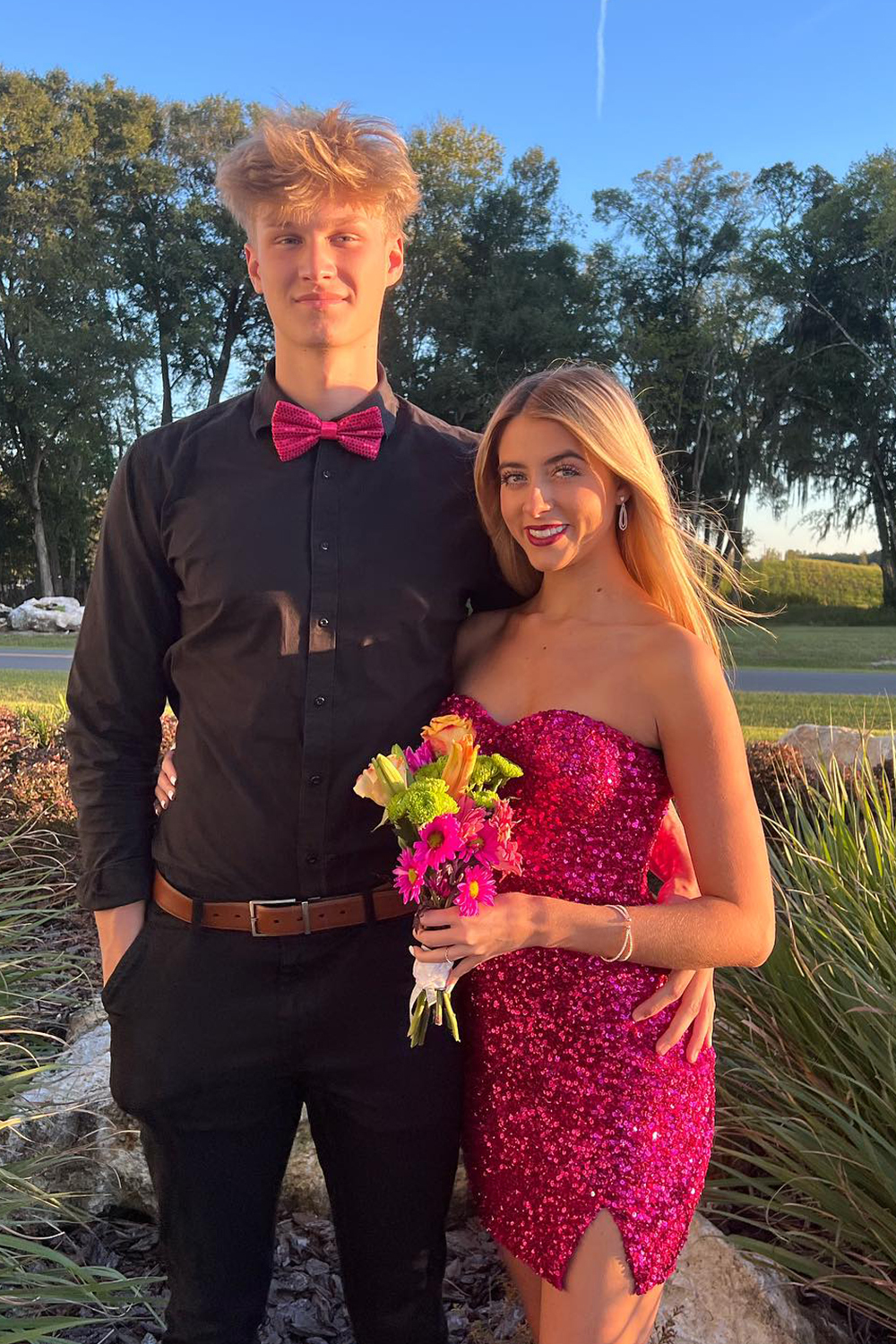 Sparkly Fuchsia Sweetheart Tight Short Homecoming Dress