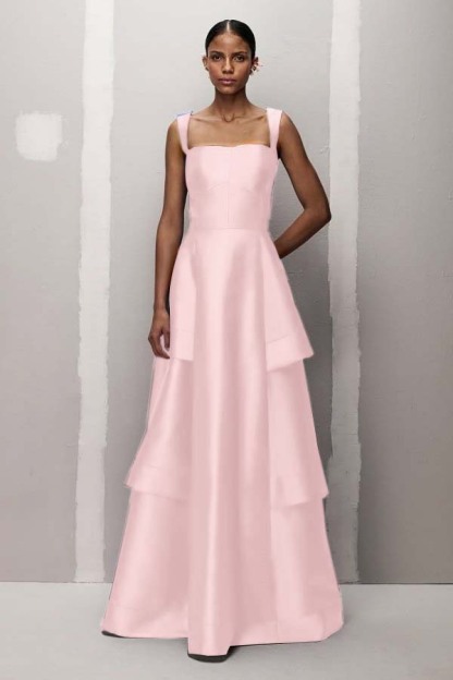 Charming Straps Sleeveless High Waist Long Prom Dress With Pleated