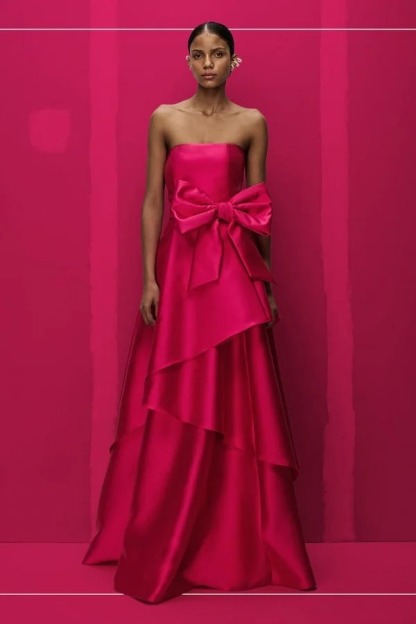 Chic Strapless Sleeveless Long Prom Dress With Pleated Bowknot