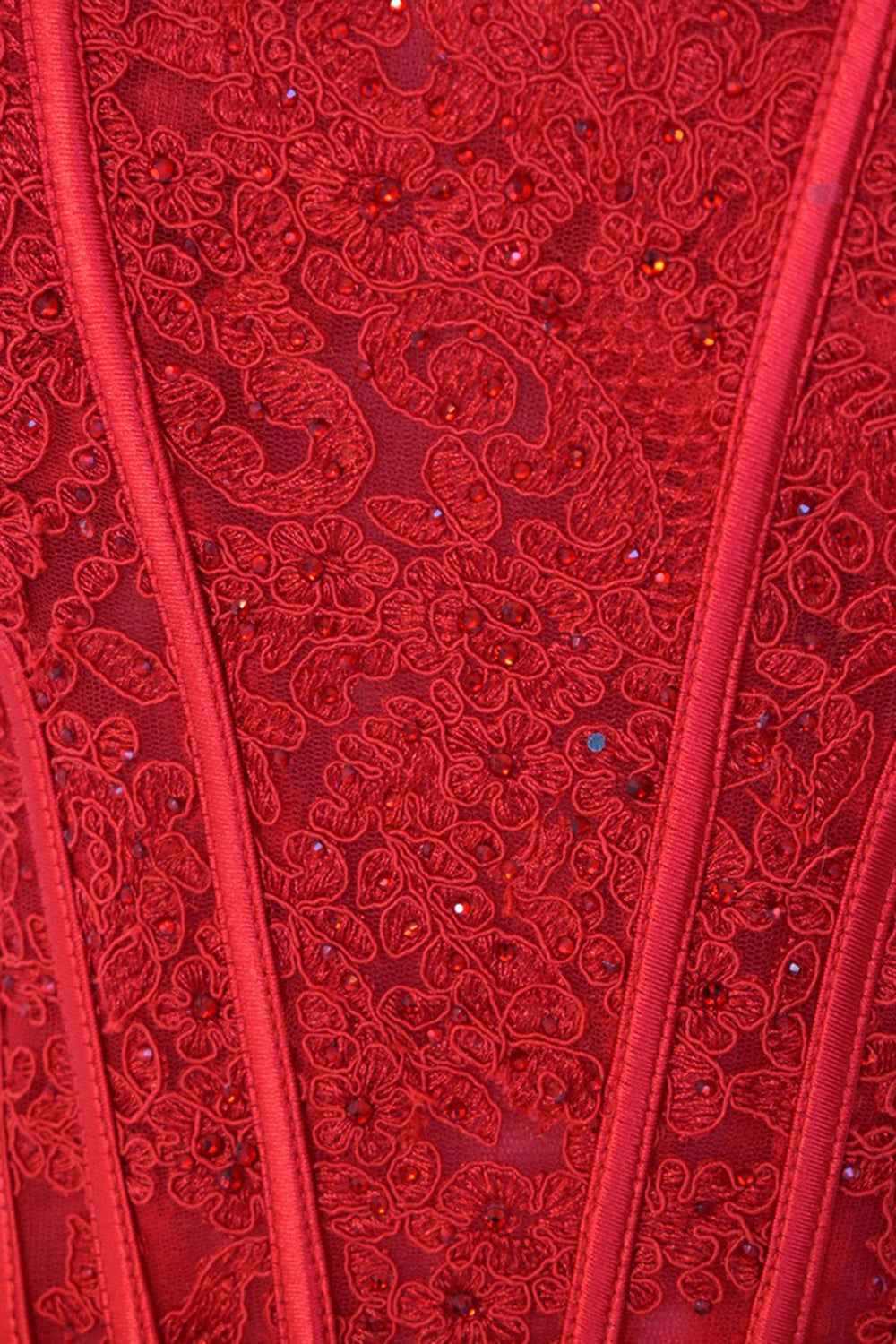 Fuchsia Strapless Corset Mermaid Long Satin Prom Dress with Slit