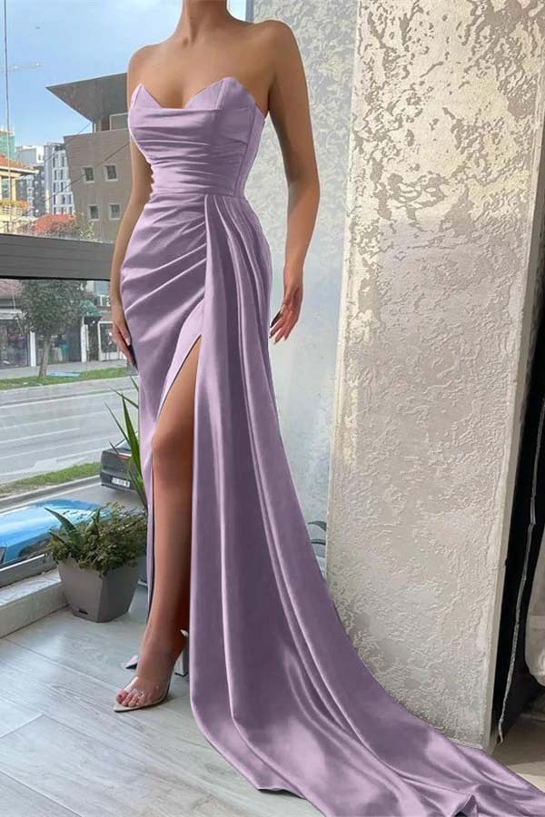 Classy Sweetheart Jade Mermaid Prom Dress Long With Split Ruffles