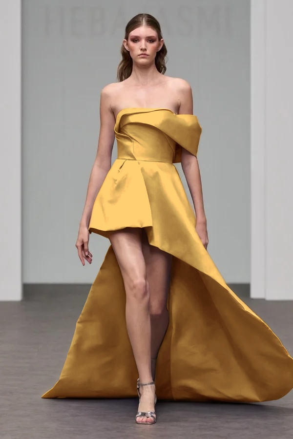 One Shoulder Sleeveless A Line Short Prom Dress With Pleated