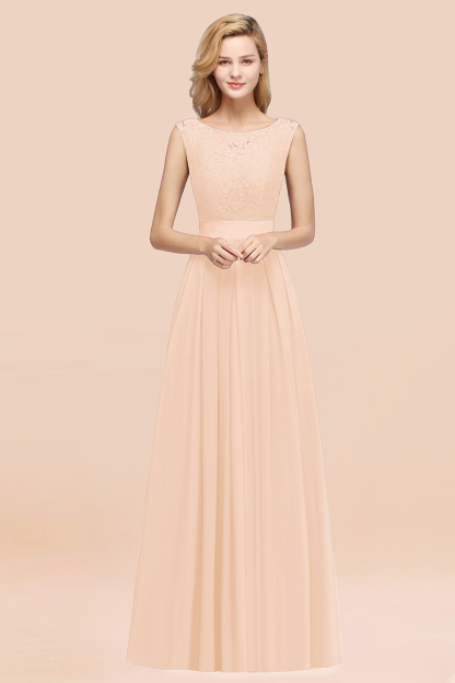 BMbridal Vintage Sleeveless Lace Bridesmaid Dresses Affordable Chiffon Wedding Party Dress Online-BMbridal