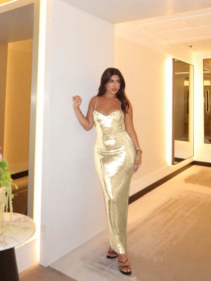 Spaghetti Strap Sleeveless Long Mermaid Prom Dress With Pleated