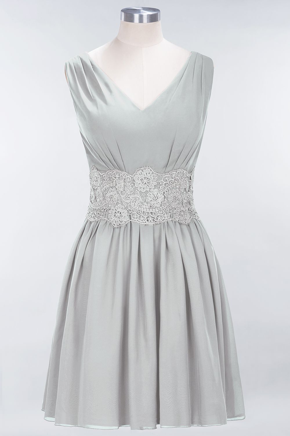 BMbridal Pretty V-Neck Short Sleeveless Lace Bridesmaid Dresses Online-BMbridal