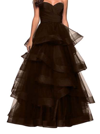 Sweetheart A-Line Prom Dress with Ruffles for Evening Events