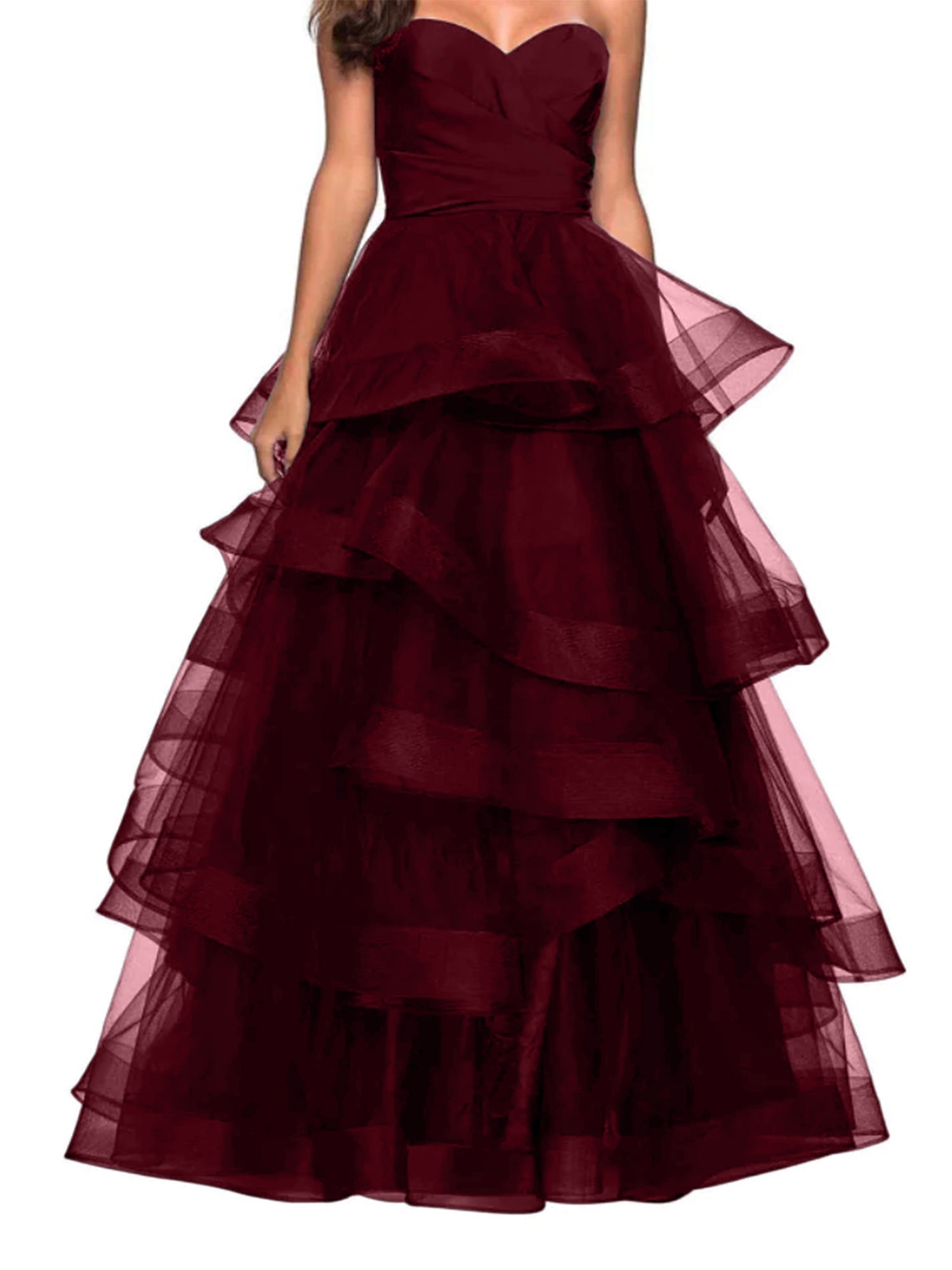 Sweetheart A-Line Prom Dress with Ruffles for Evening Events