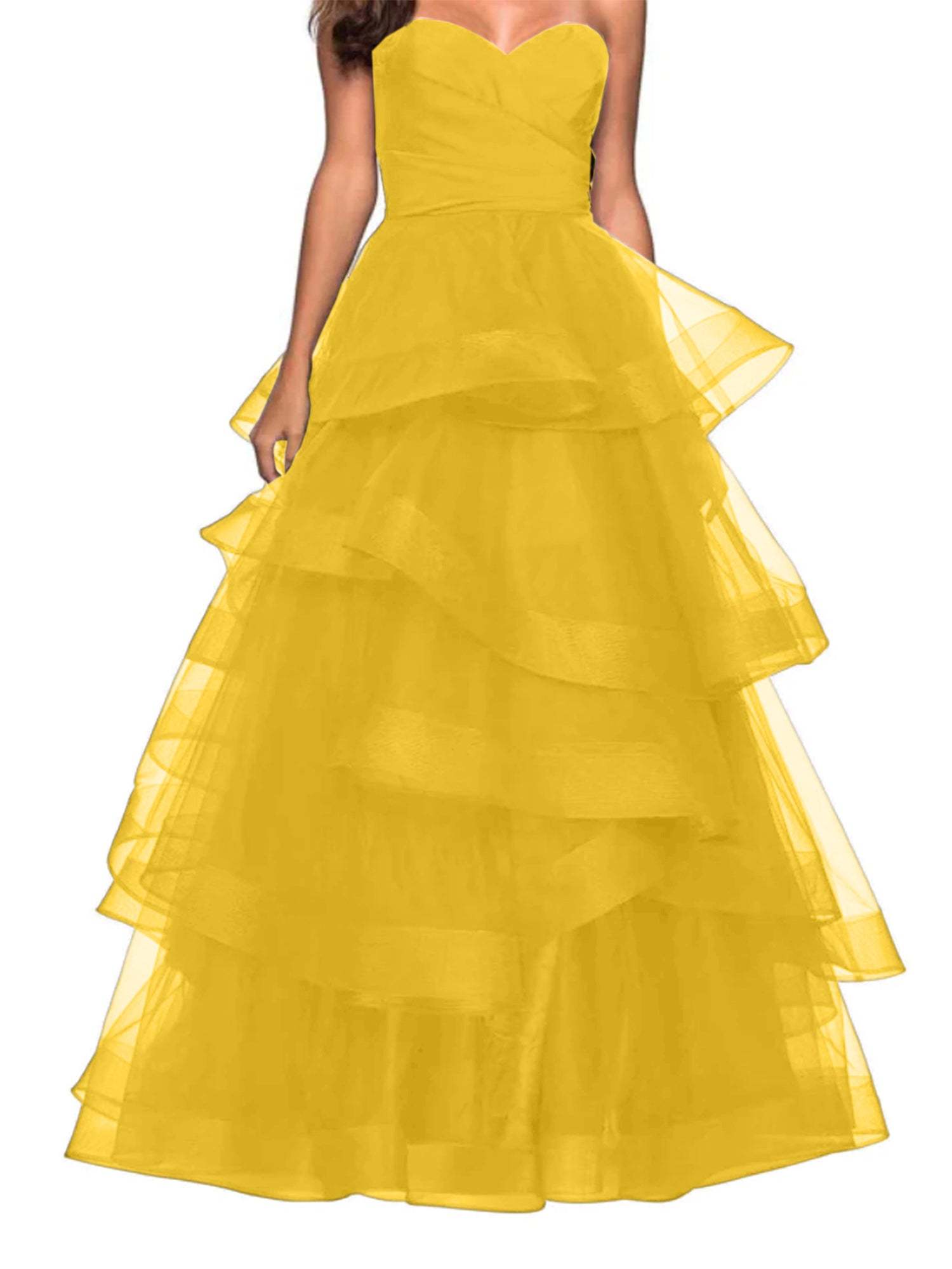 Sweetheart A-Line Prom Dress with Ruffles for Evening Events
