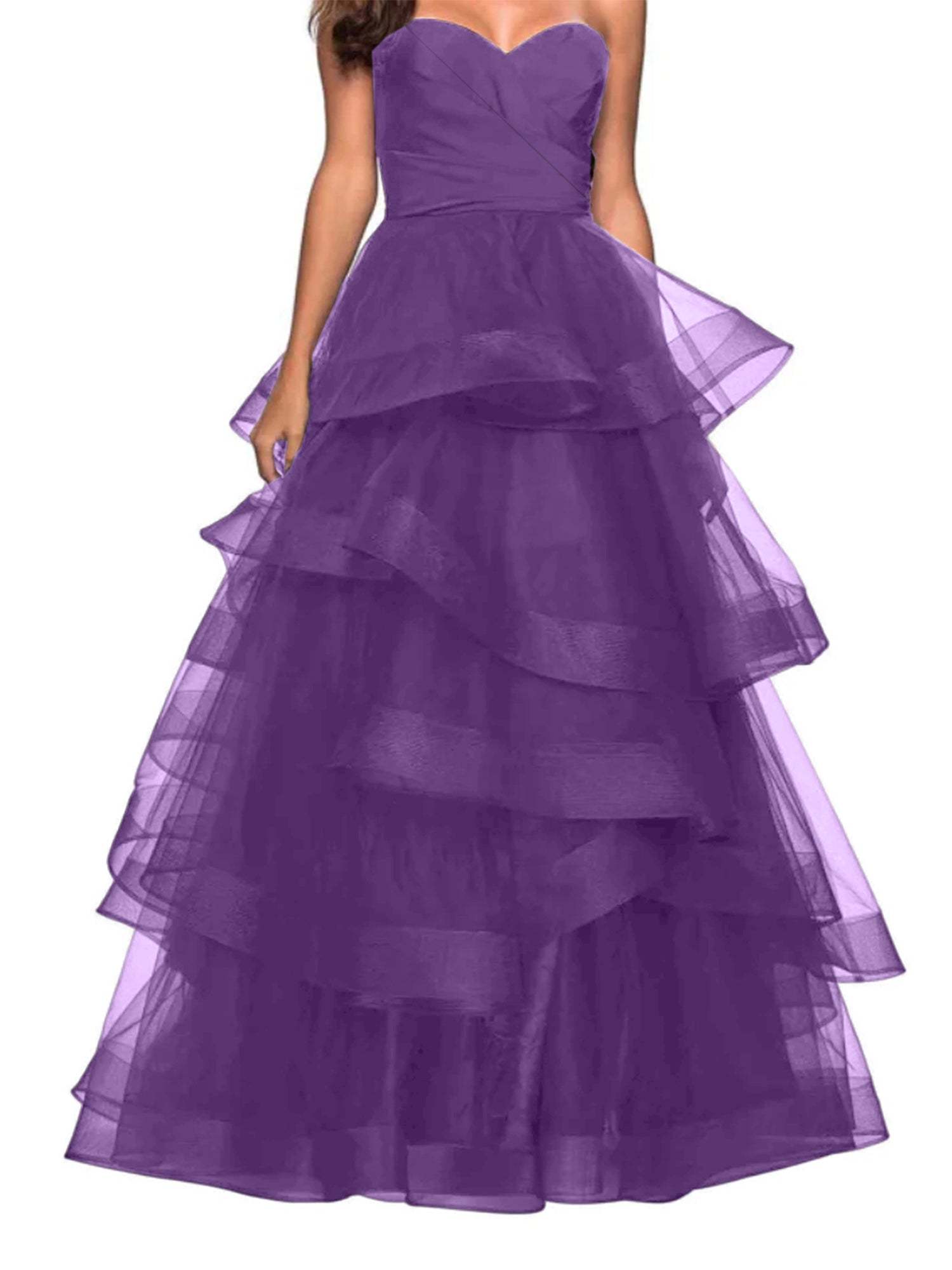 Sweetheart A-Line Prom Dress with Ruffles for Evening Events