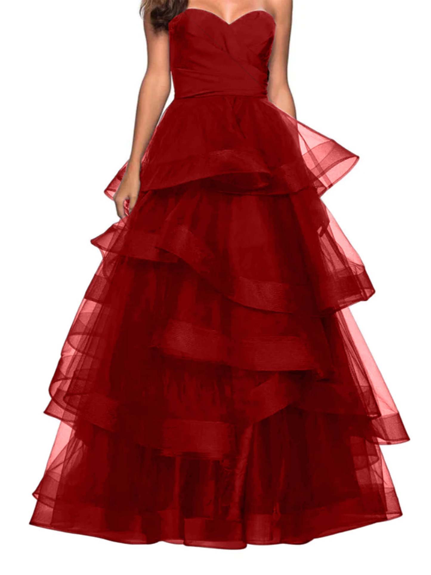 Sweetheart A-Line Prom Dress with Ruffles for Evening Events