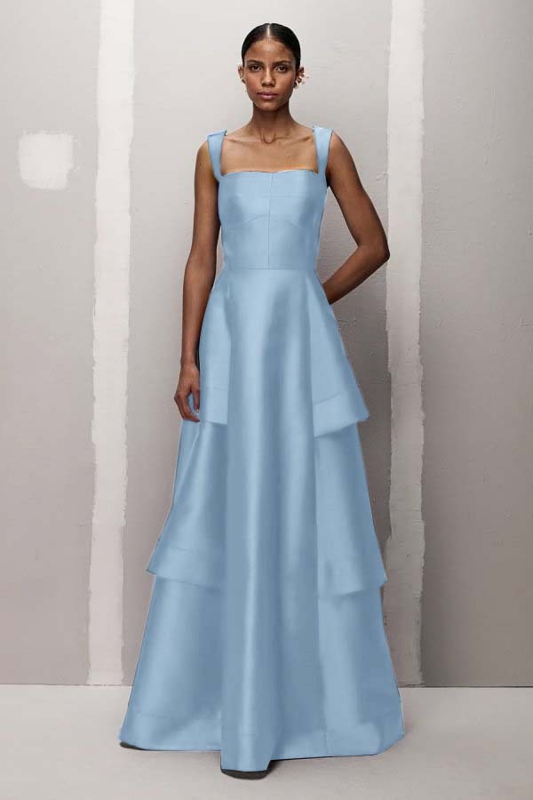 Charming Straps Sleeveless High Waist Long Prom Dress With Pleated