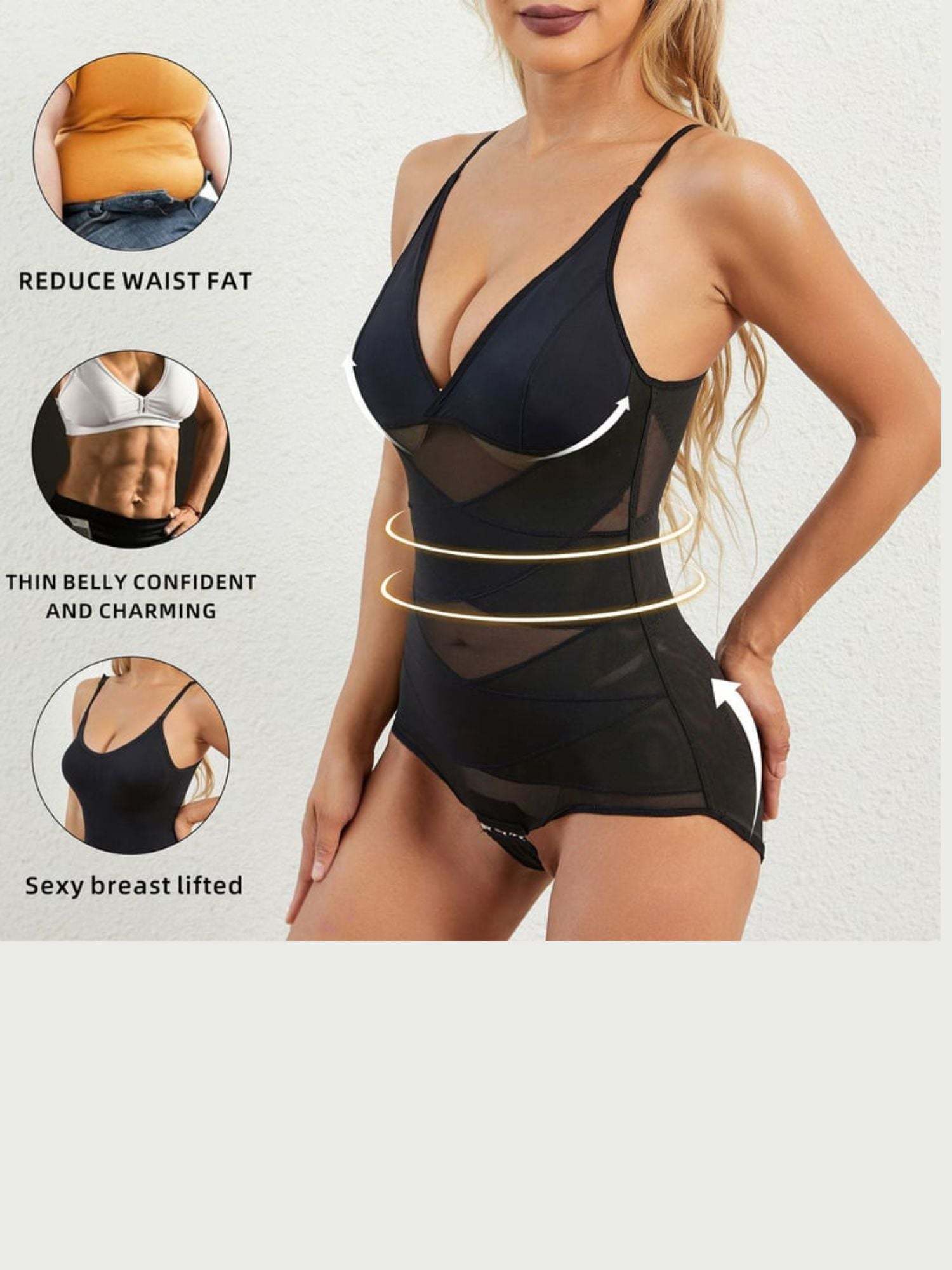 Classic V-Neck Mesh Shapewear for Women, Comfortable and Charming