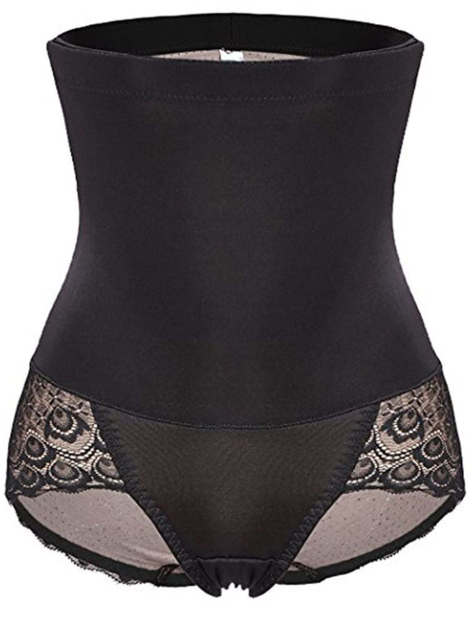 Elegant High Waist Cotton Brief Shapewear with Classic Lace