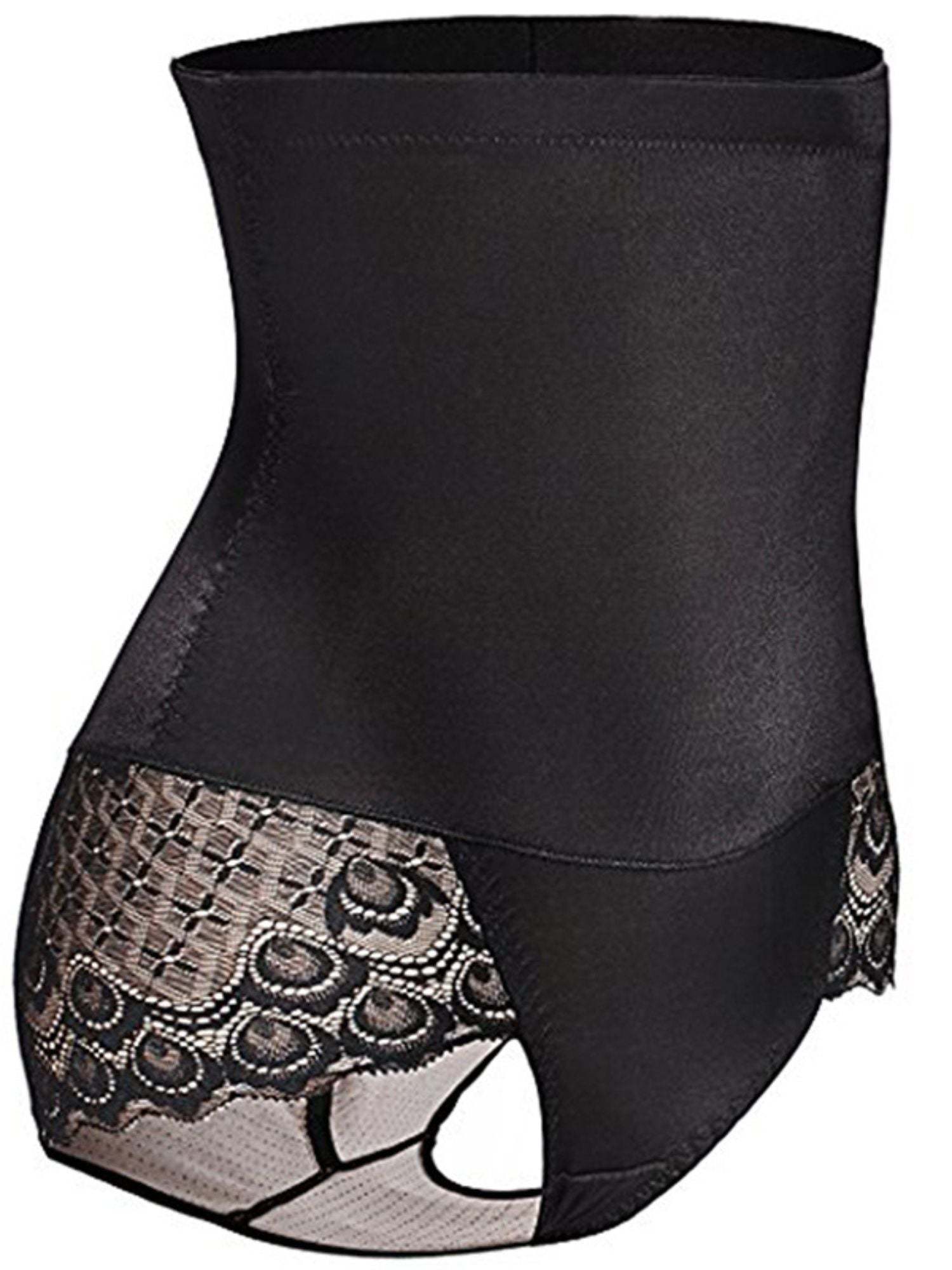 Elegant High Waist Cotton Brief Shapewear with Classic Lace