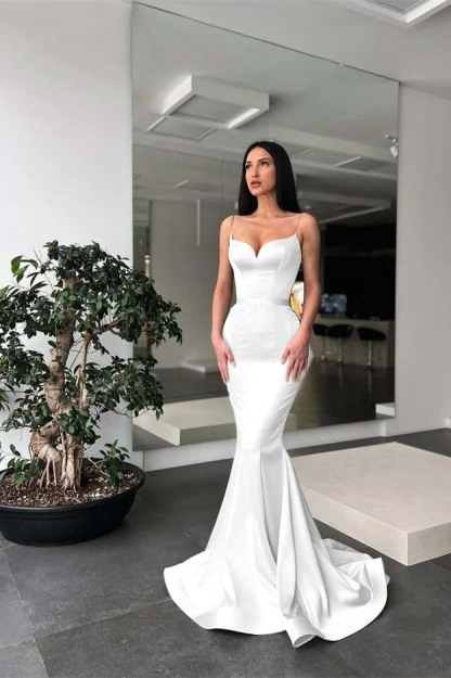 Charming Sage Spaghetti Strap Sleeveless Long Mermaid Prom Dress With Belt