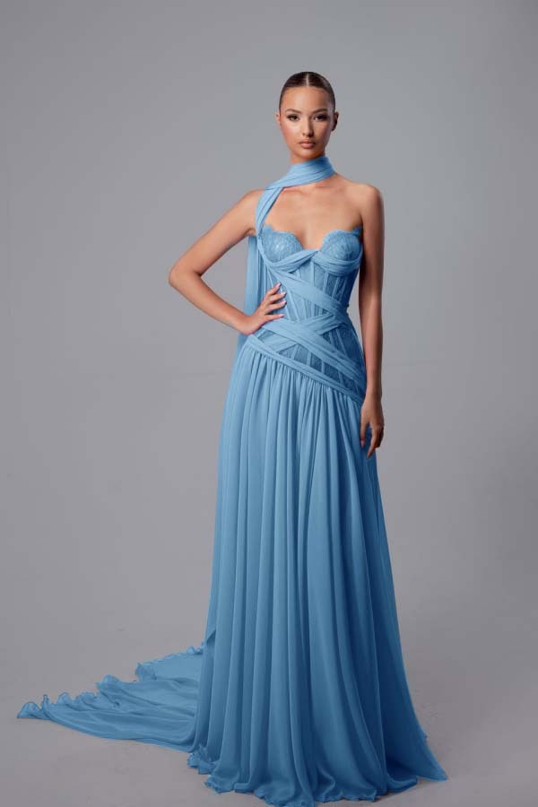 Strapless Sweetheart Sleeveless Long Prom Dress With Pleated
