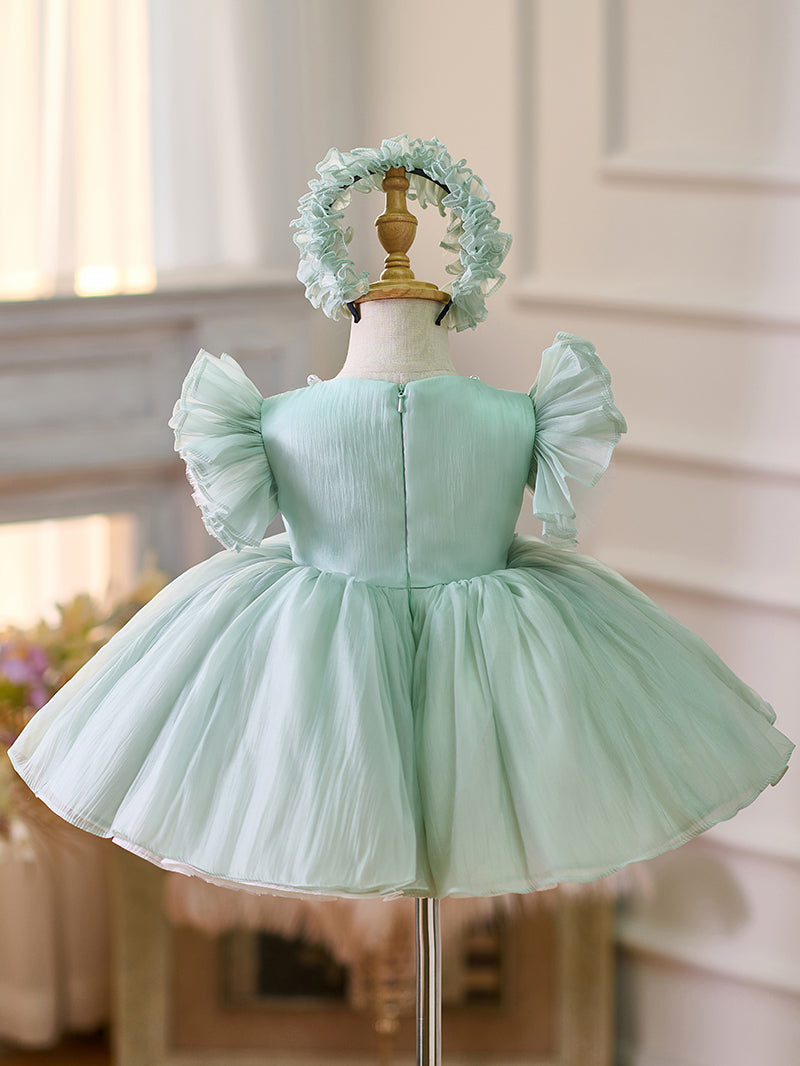Toddler's 1st Birthday Party Dress in Knee-length Organza