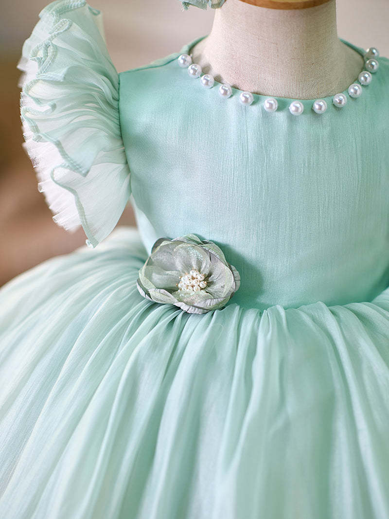 Toddler's 1st Birthday Party Dress in Knee-length Organza