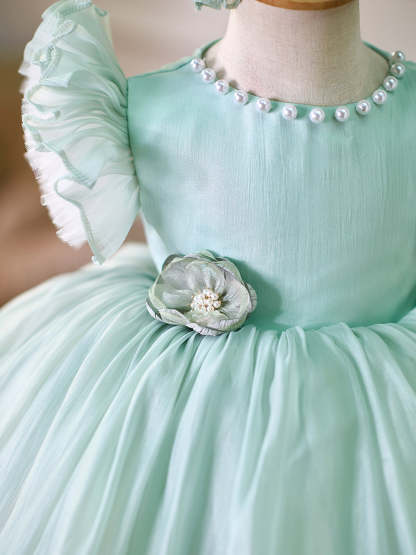 Toddler's 1st Birthday Party Dress in Knee-length Organza