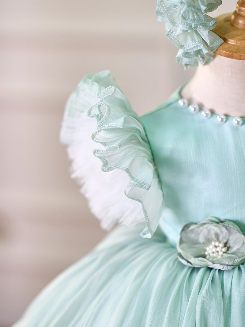 Toddler's 1st Birthday Party Dress in Knee-length Organza