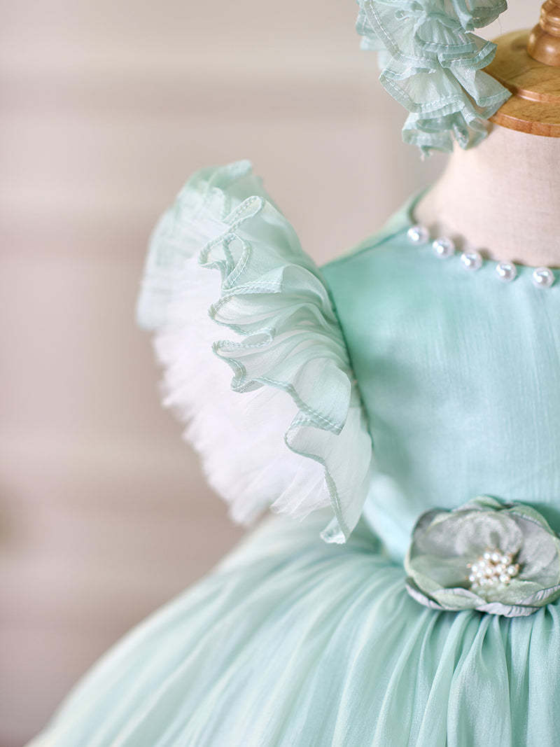 Toddler's 1st Birthday Party Dress in Knee-length Organza