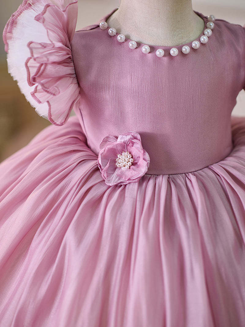 Toddler's 1st Birthday Party Dress in Knee-length Organza