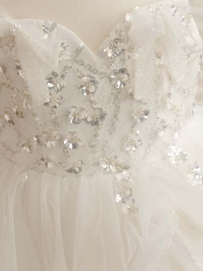 Princess-style Satin and Tulle Floor-length Ball Gown for Flower Girls