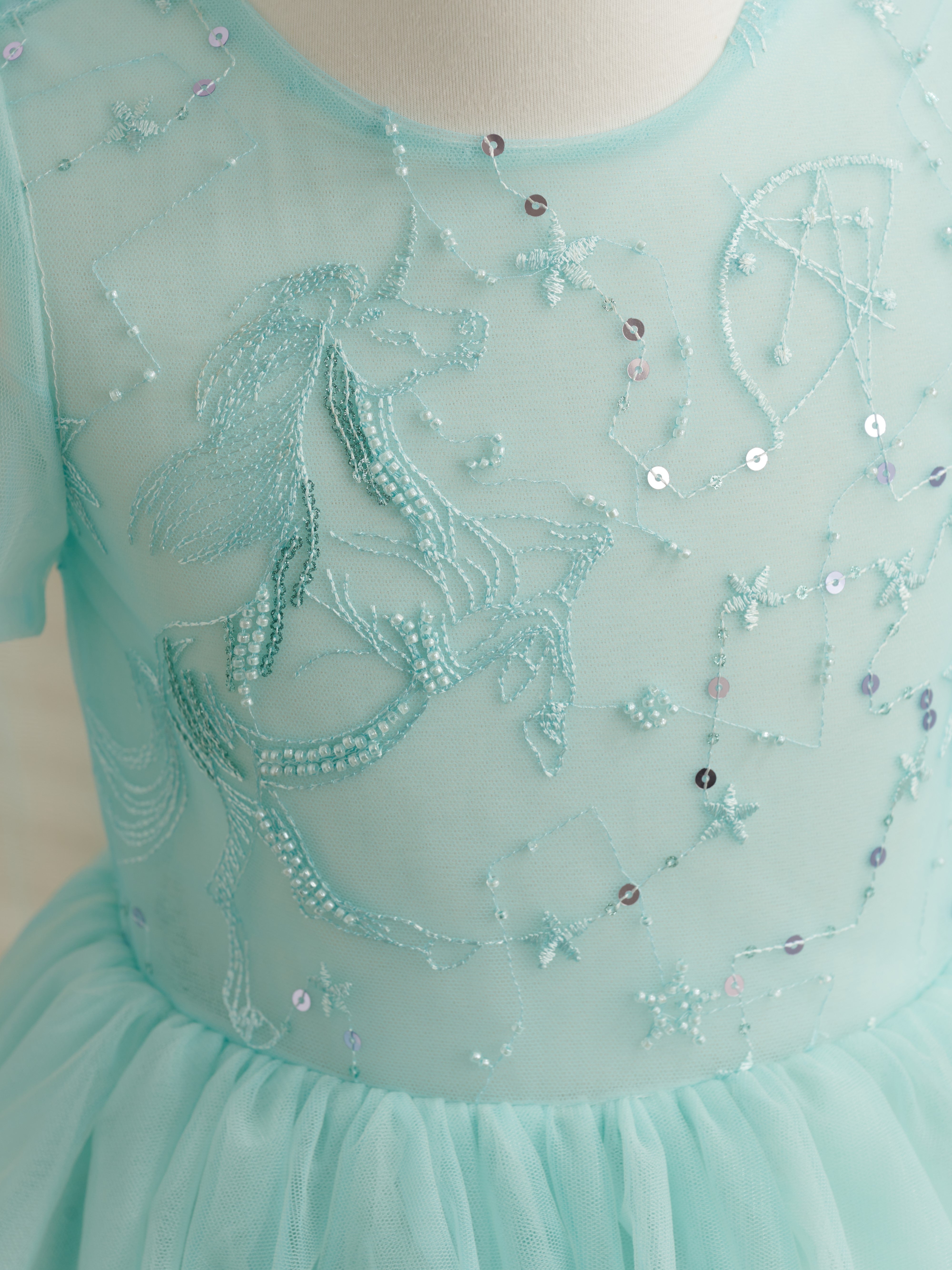 Knee-Length Tulle Princess Ball Gown for Baby Girl's 1st Birthday