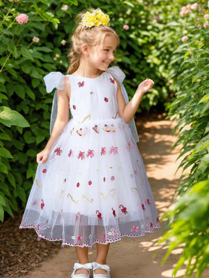 Knee-length Dress for Baby Girls in Tulle