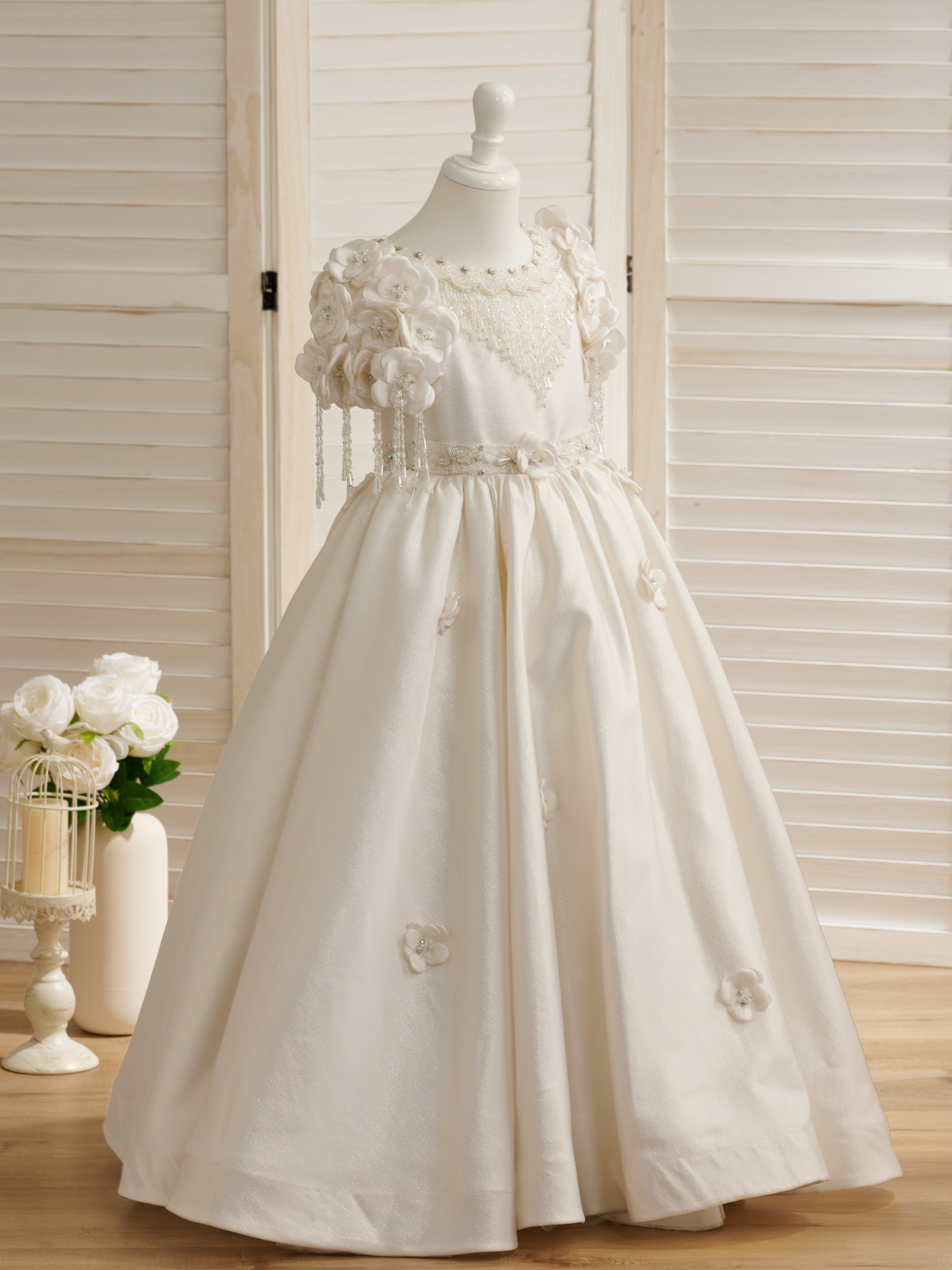 Princess Ball-Gown Flower Girl Dress for First Communion