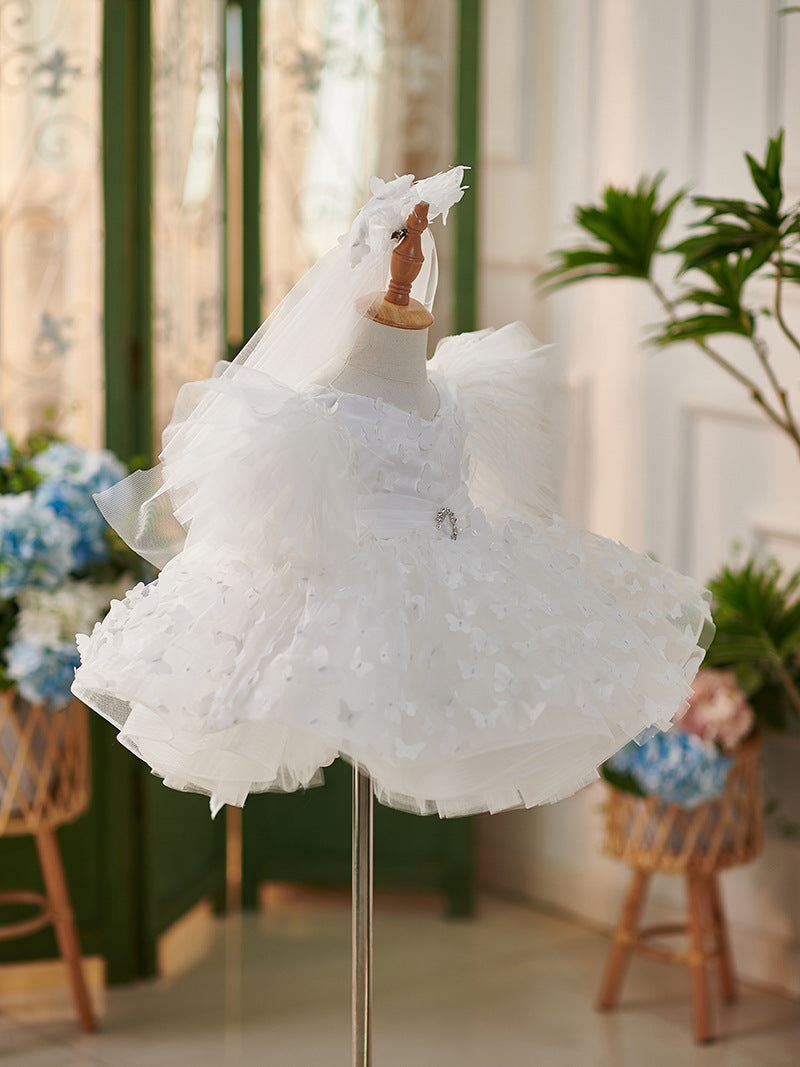 Baby Girl's Knee-Length Party Dress in Tulle