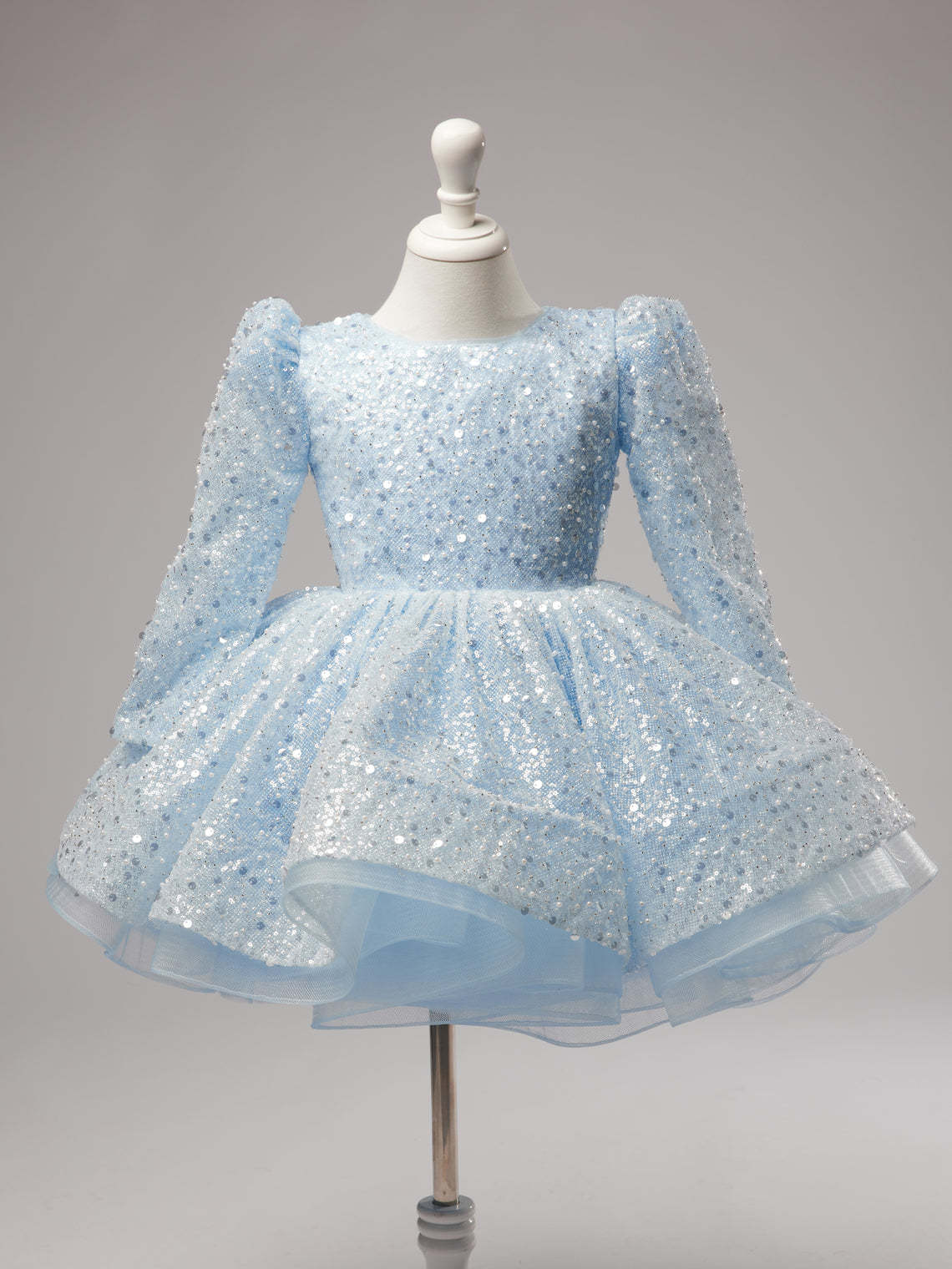 Blue Knee-length Dress in Tulle