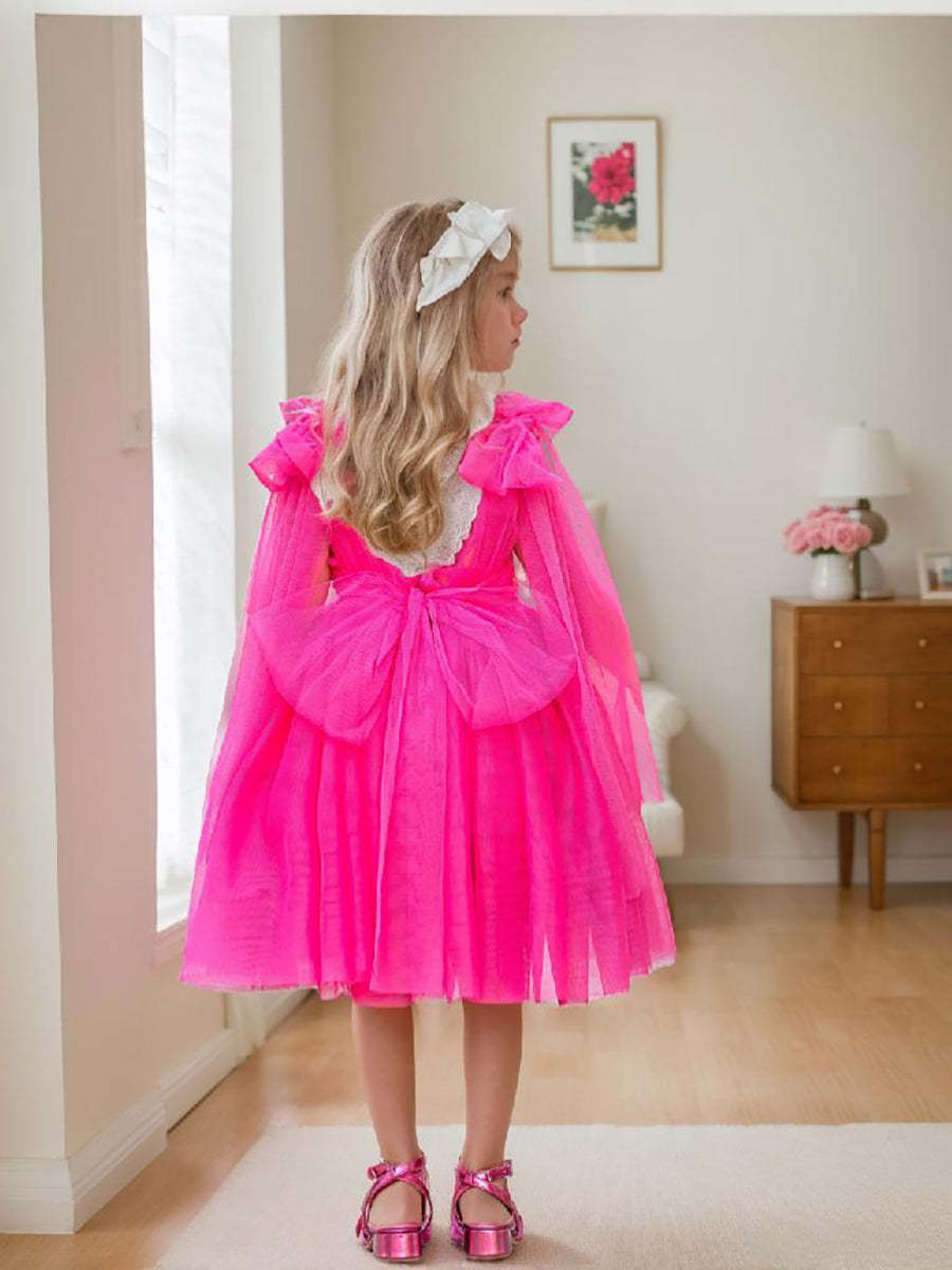 Knee-length Party Dress with Sequins and Tulle