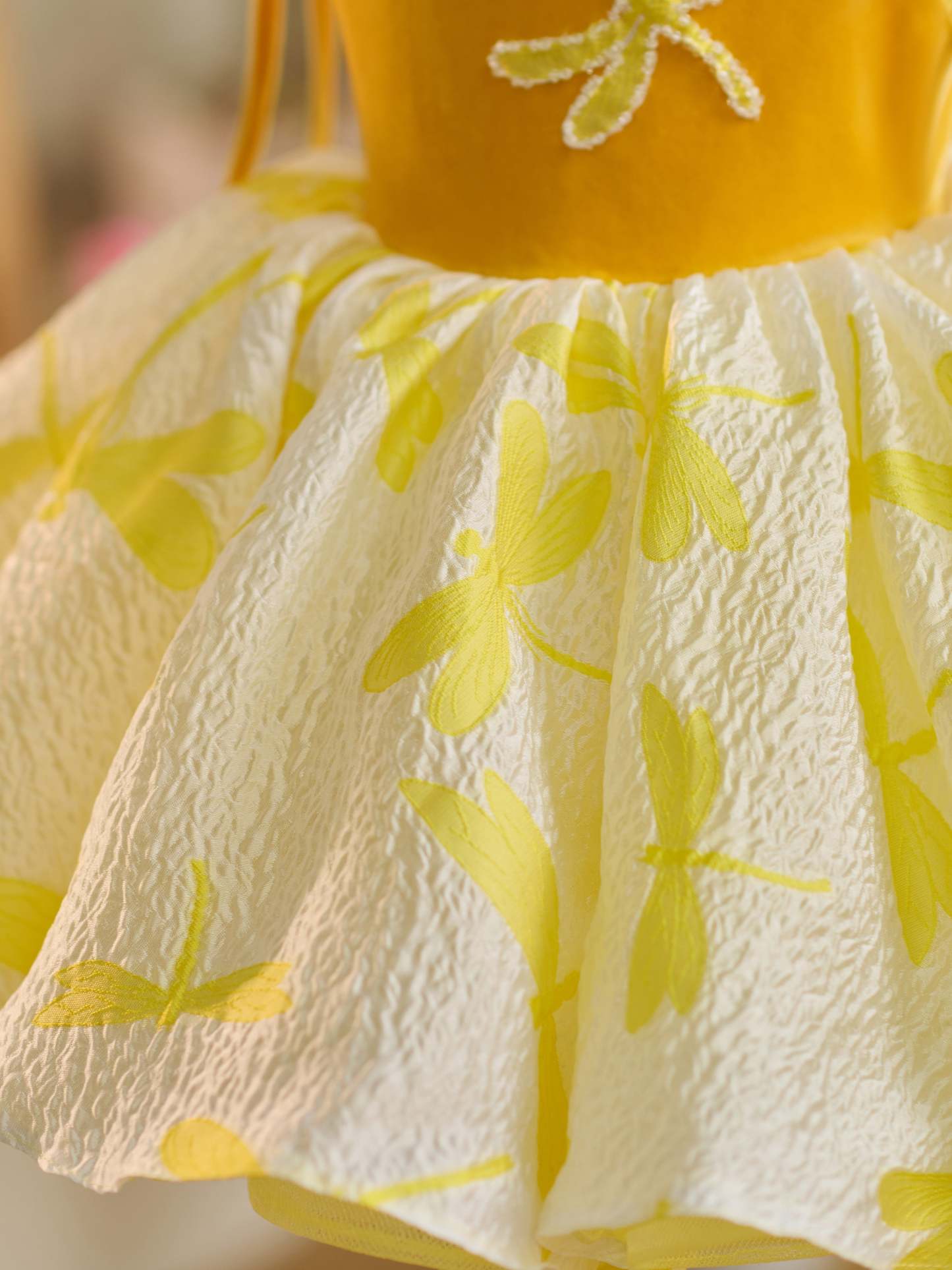 Gold Velvet Toddler Party Dress with Knee-length Tulle
