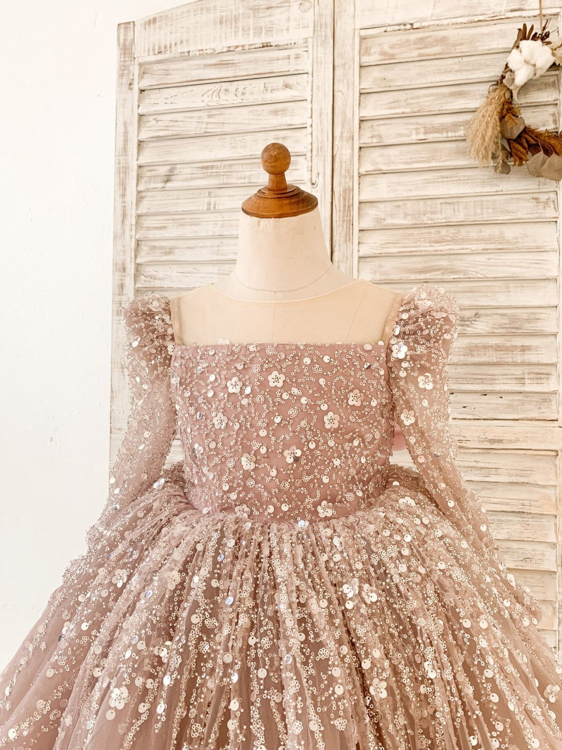 Knee-Length Princess Ball-Gown in Tulle for Girls' Birthday