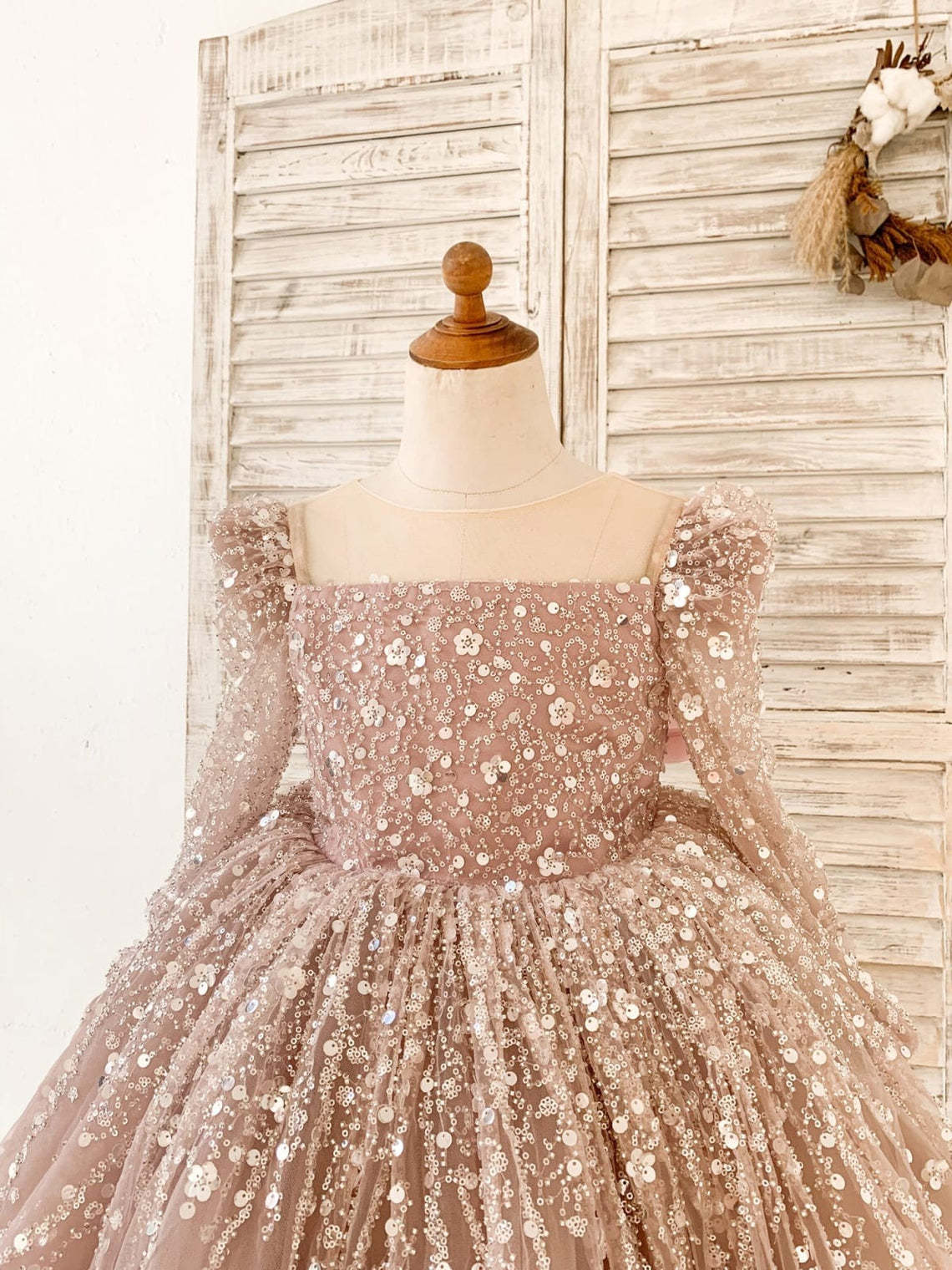 Knee-Length Princess Ball-Gown in Tulle for Girls' Birthday