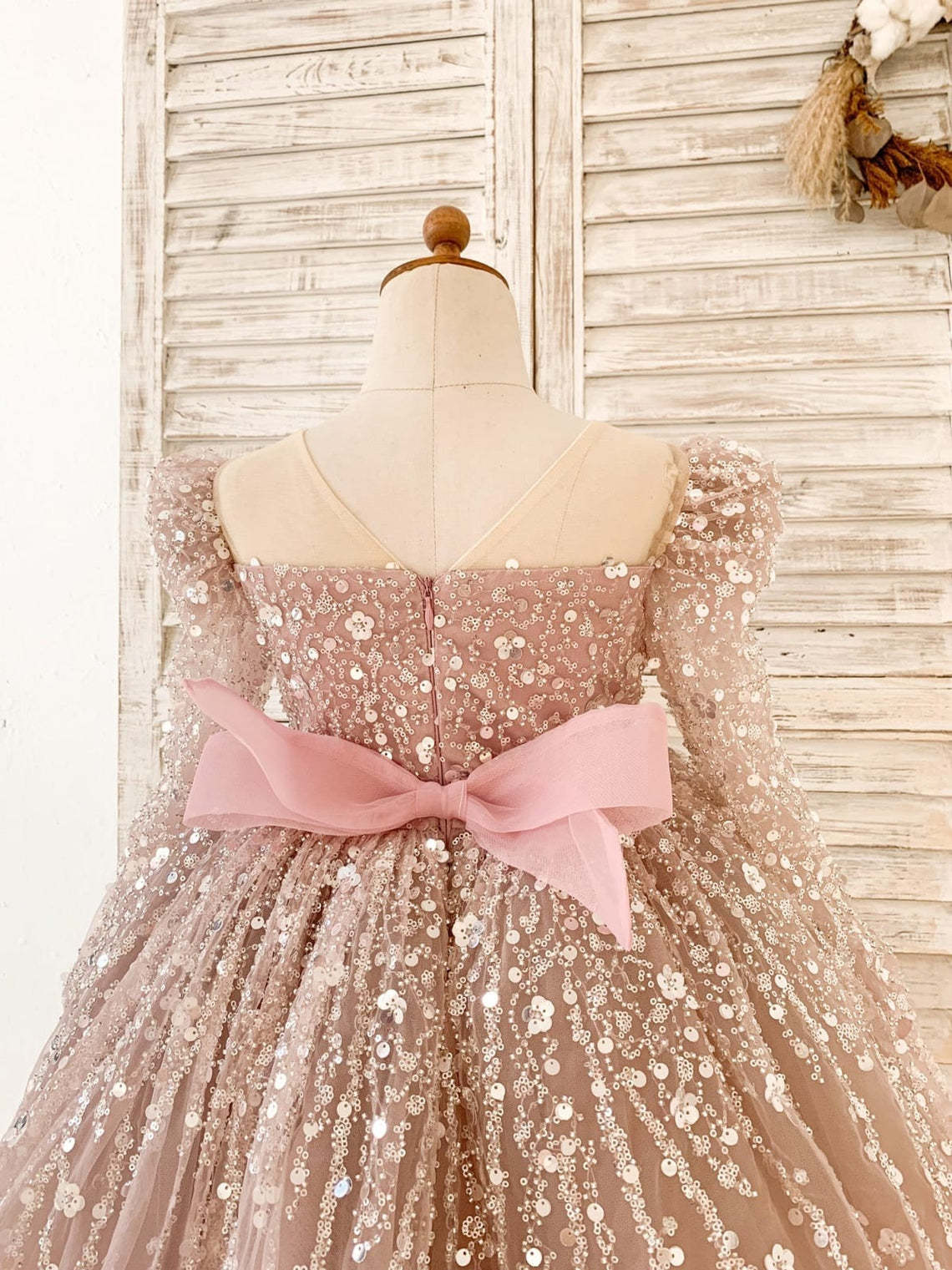Knee-Length Princess Ball-Gown in Tulle for Girls' Birthday