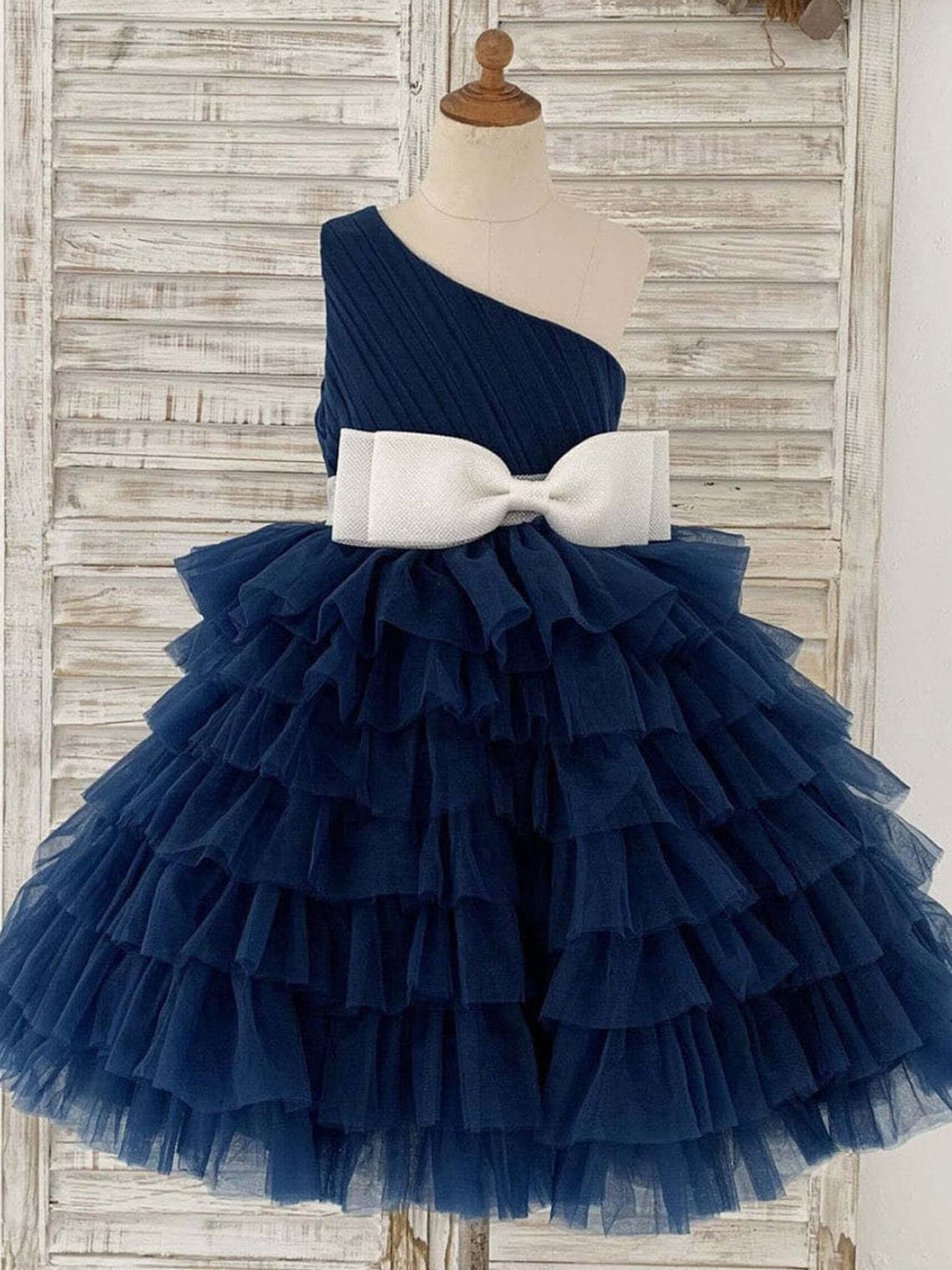 Knee-length A-line Flower Girl Dress in Tulle