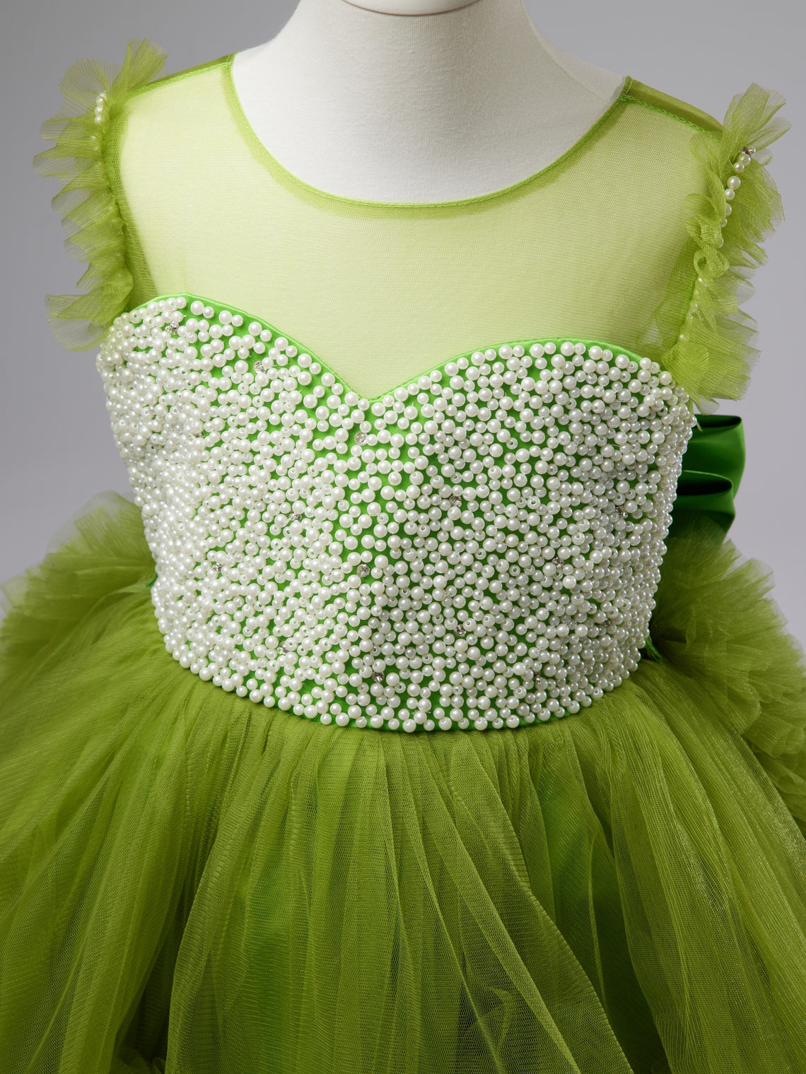 Asymmetrical Tulle Princess Ball-Gown Dress for Baby Girl's 1st Birthday